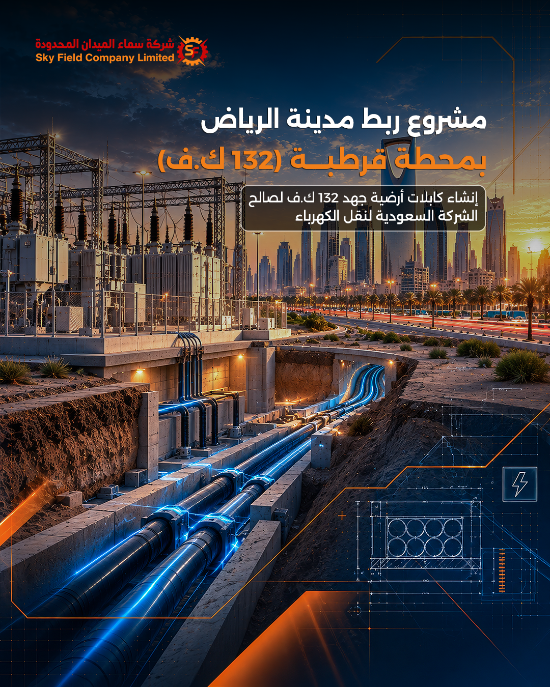 مشروع ربط مدينة الرياض بمحطة قرطبة (132 ك.ف)